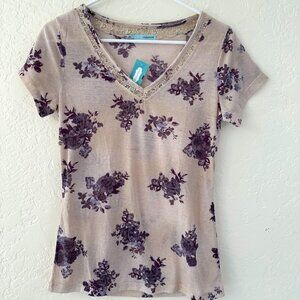 Maurices Floral V-Neck Tee